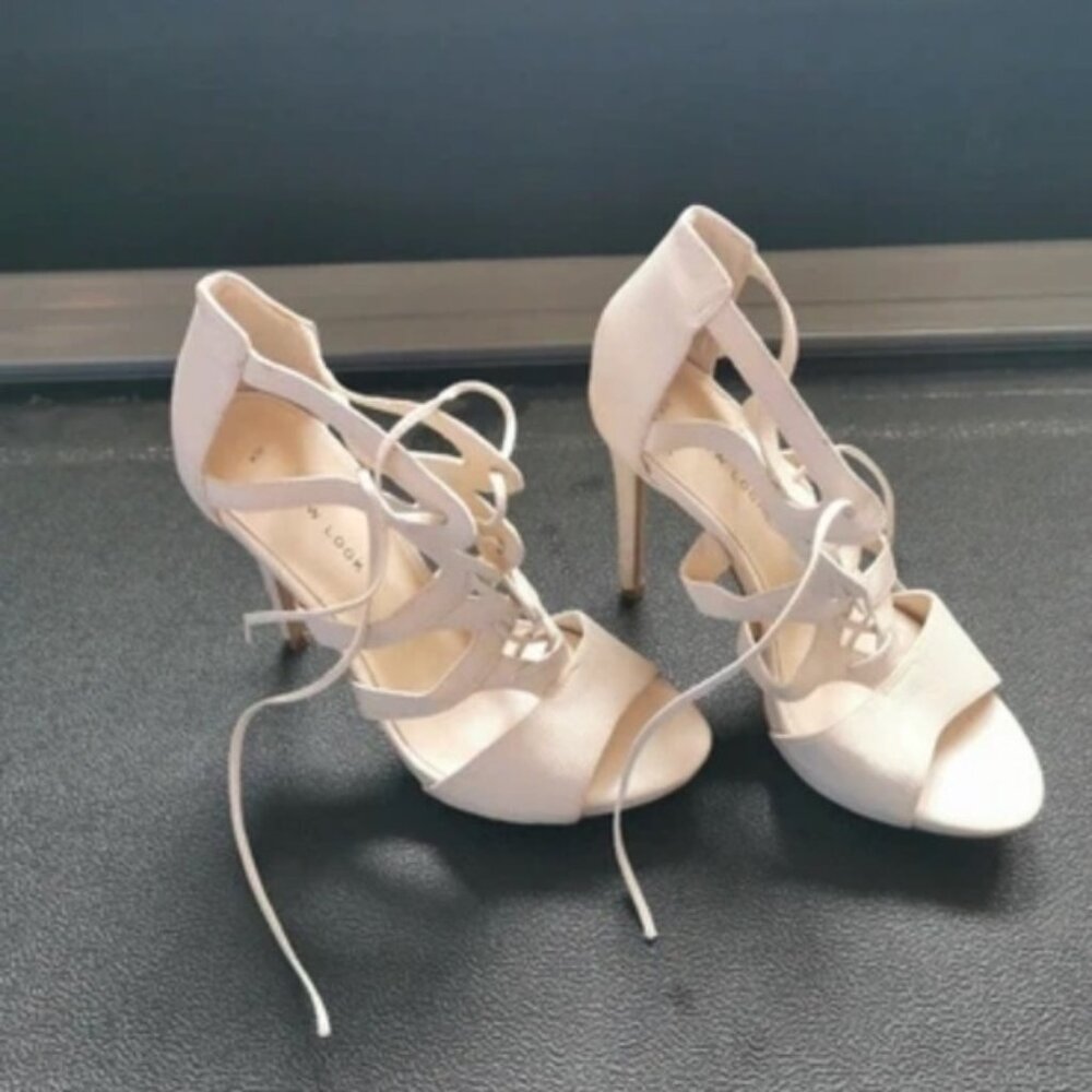 New Look Cream Strappy Heels